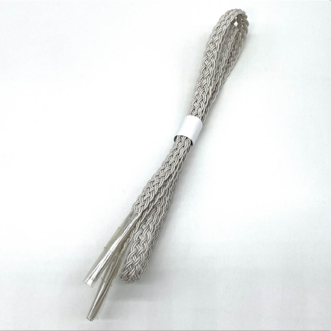 帯締め 正絹 Sランク  雲井鼠色（くもいねずいろ） 夏用   長さ約158cm 幅約1cm セミフォーマル グレー系 1135006232322