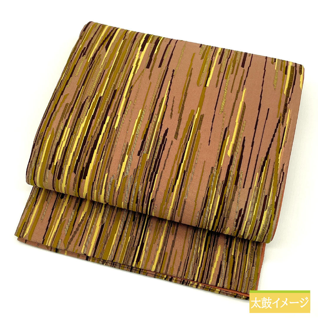 袋帯 正絹 Sランク 紅退色（あらそめいろ） 西陣織 抽象模様   帯丈436cm 六通 カジュアル 紫系 1123016842320