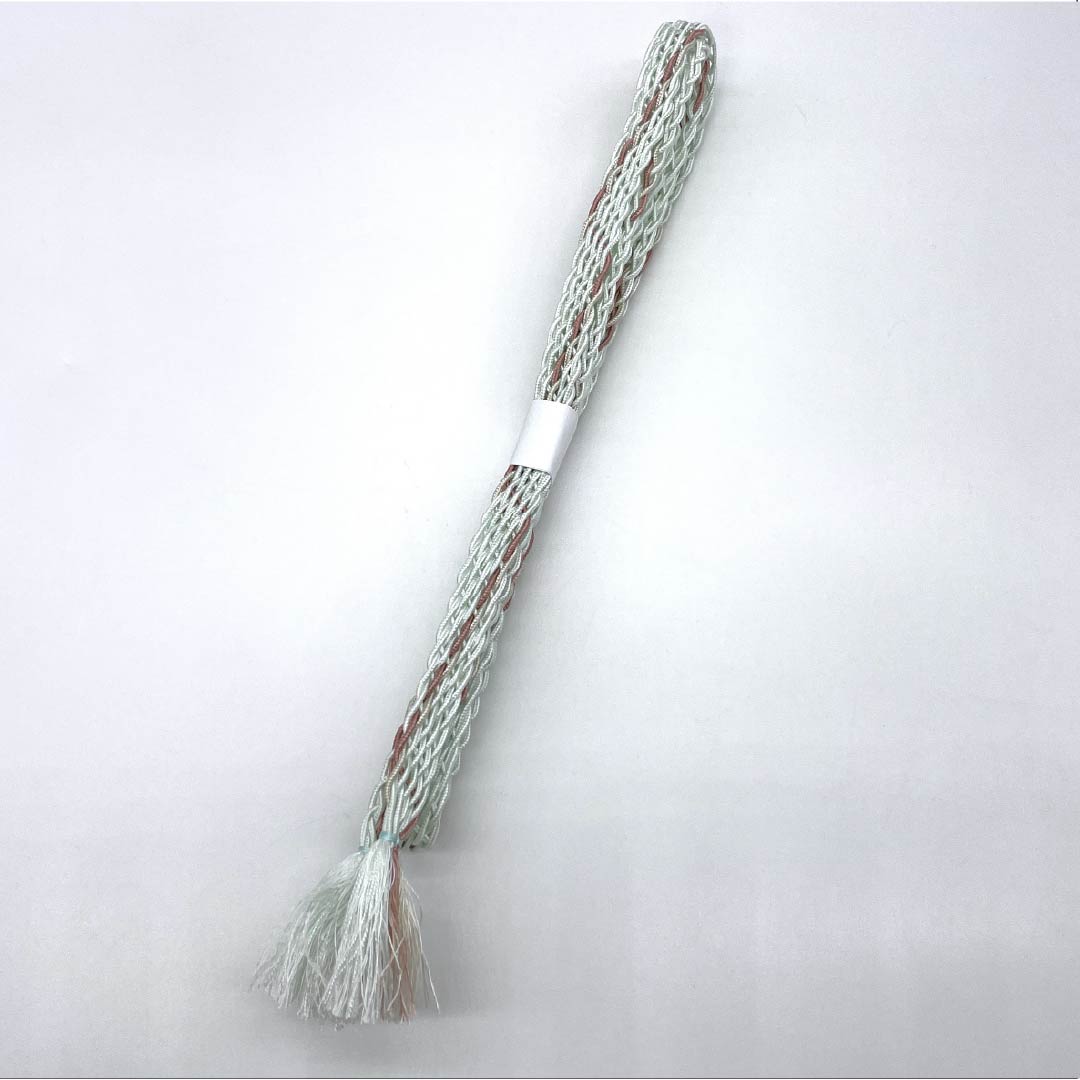 帯締め 正絹 Sランク  青白磁色（せいはくじいろ） 夏用   長さ約160cm 幅約1cm カジュアル 水色系 1135006272324