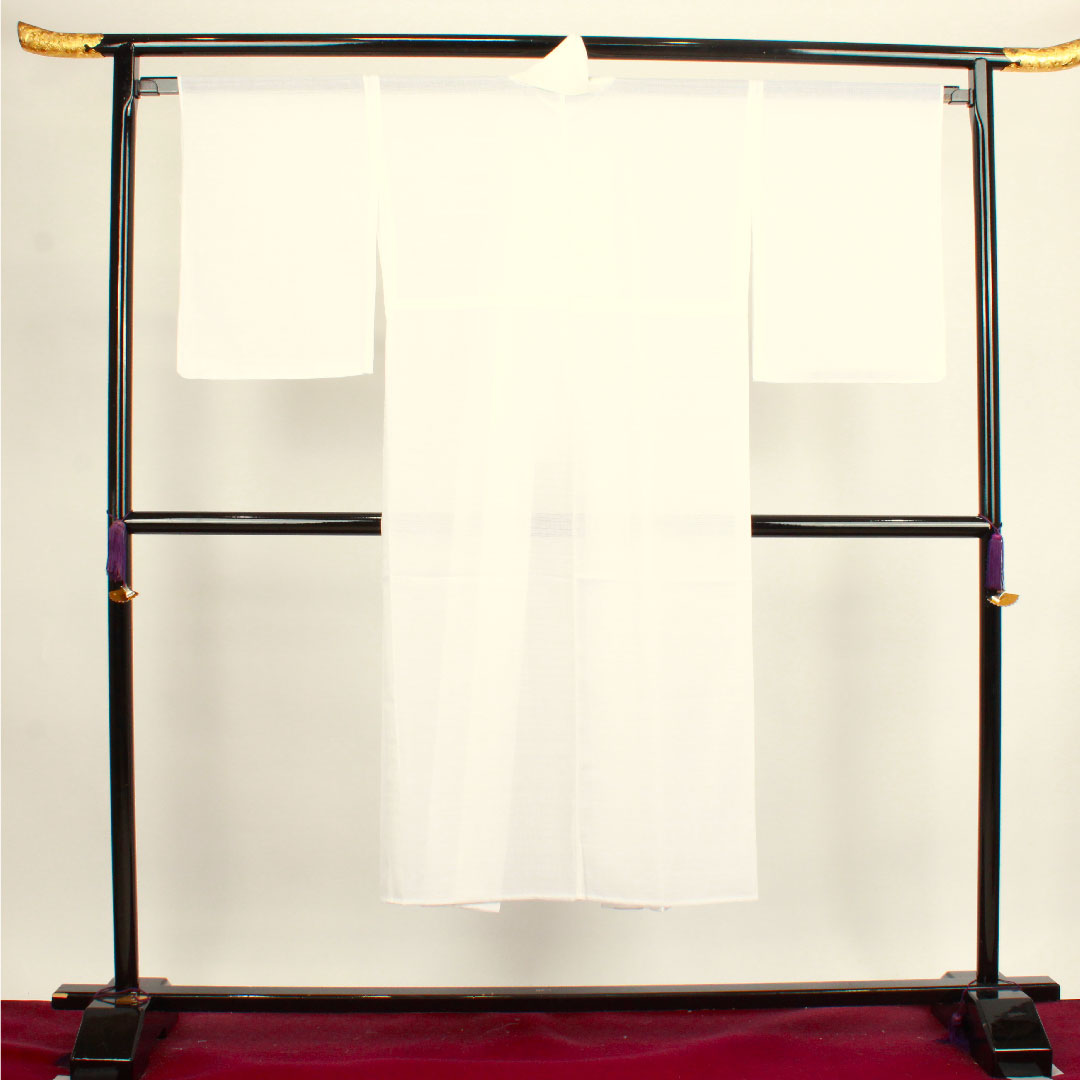 長襦袢 ポリエステル 身丈139cm 裄丈66cm 夏物  洗える着物 絽  Sランク 白系 1129000442511