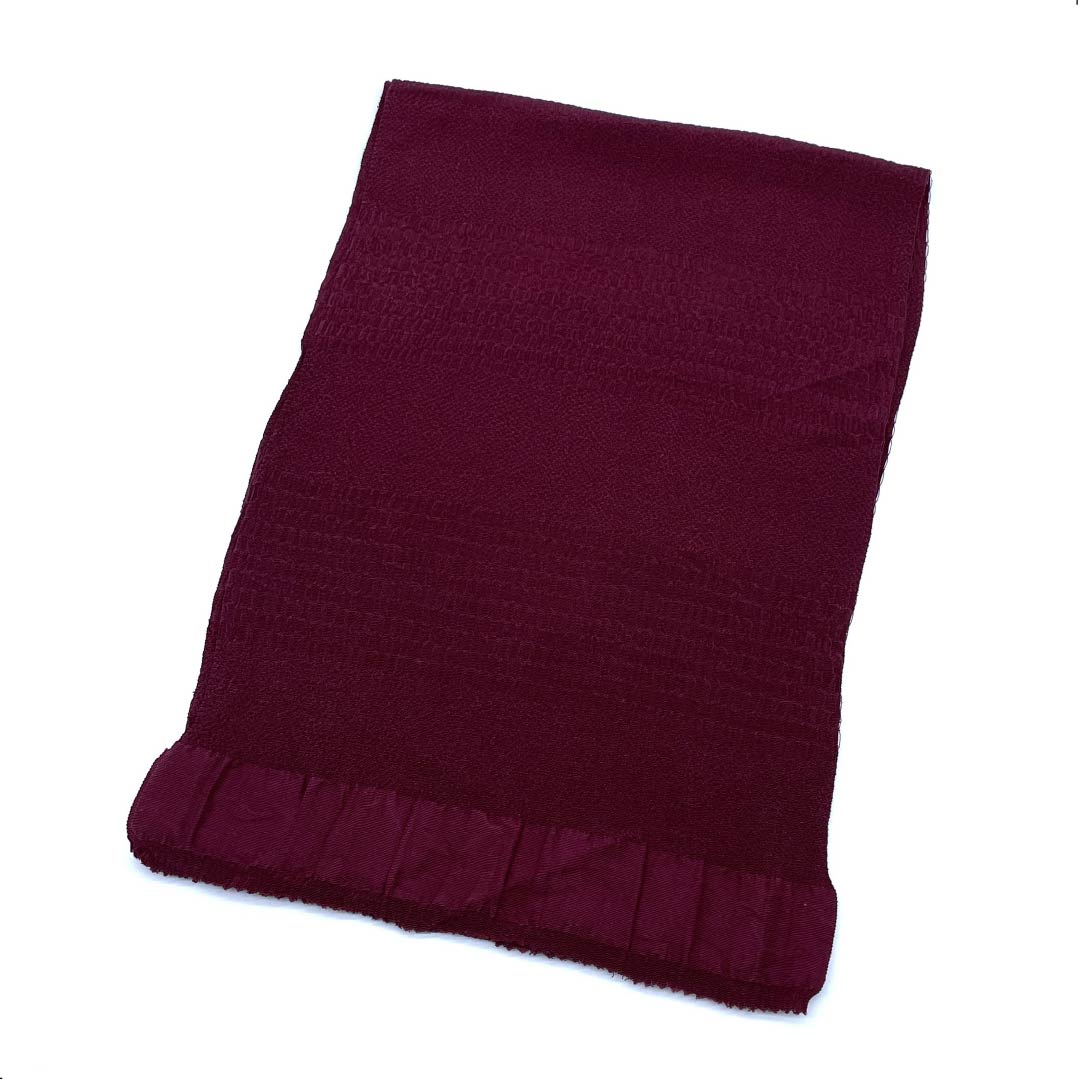 帯揚げ 正絹 カジュアル 桑の実色（くわのみいろ） 無地 長さ約166cm 幅約27cm Sランク 紫系 1136000452920