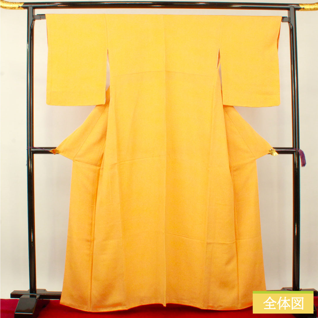 Plain color, pure silk, length 163.5cm, sleeve length 65.5cm, forget-me-not color, with basting thread, unused, lined, S rank, orange, 1114001202426