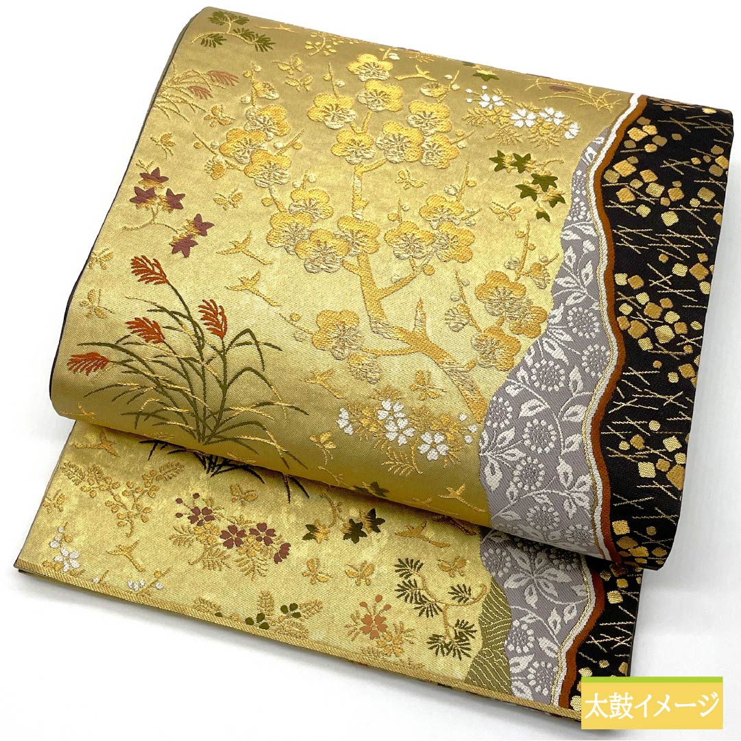袋帯 正絹 唐織 吉祥文様 加納幸 留袖用 帯丈440cm Sランク 六通 フォーマル 金系 1123013442321