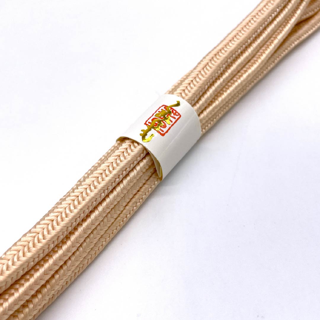 (New old stock) Obijime (belt sash) Pure silk Light color (lightly colored) Crown set New old stock Length approx. 163cm Width approx. 1cm Semi-formal A rank Orange 1135003633326
