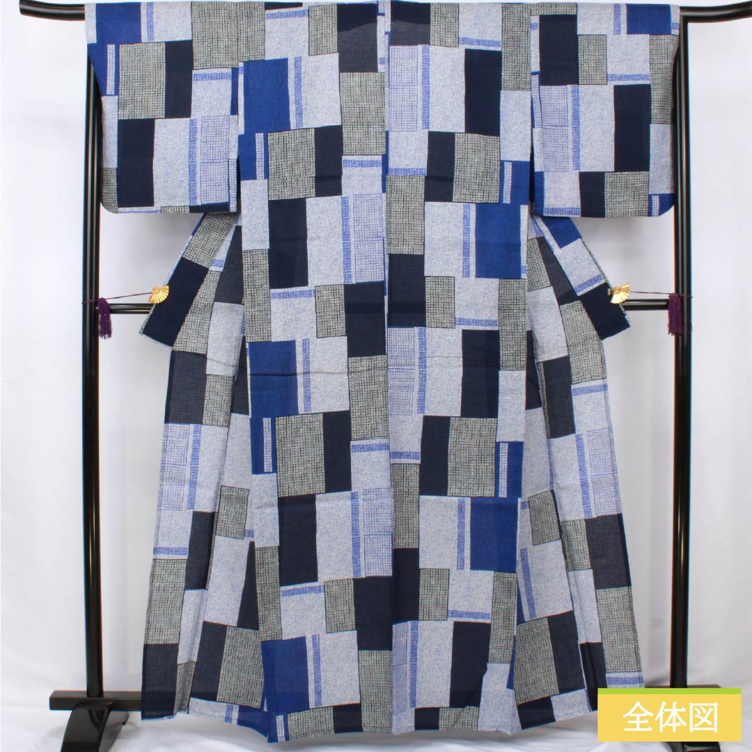 Cotton Yukata, Length 161cm, Sleeve Length 66cm, S Rank, Single Layer, Gradient, Abstract Pattern, 1118006732499