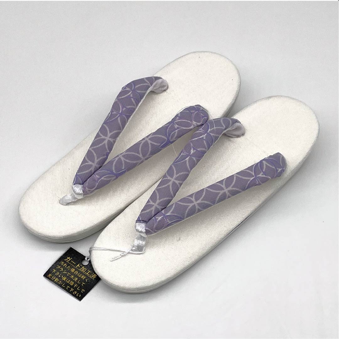 （新品）草履 亜麻 NEWランク 夏草履 亜麻草履 日本製 夏用 長さ24cm Lサイズ 白系 1122001711411