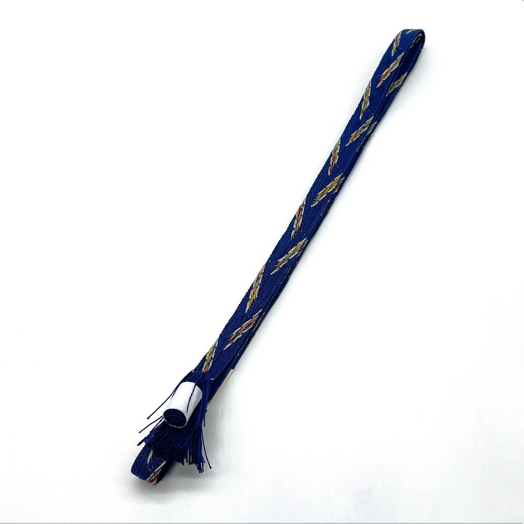 (新品)帯締め 正絹 NEWランク  韓藍色（からあいいろ） 翠嵐工房 単衣用 夏用 長さ約165cm 幅約1.5cm セミフォーマル 紺系 1135005461318
