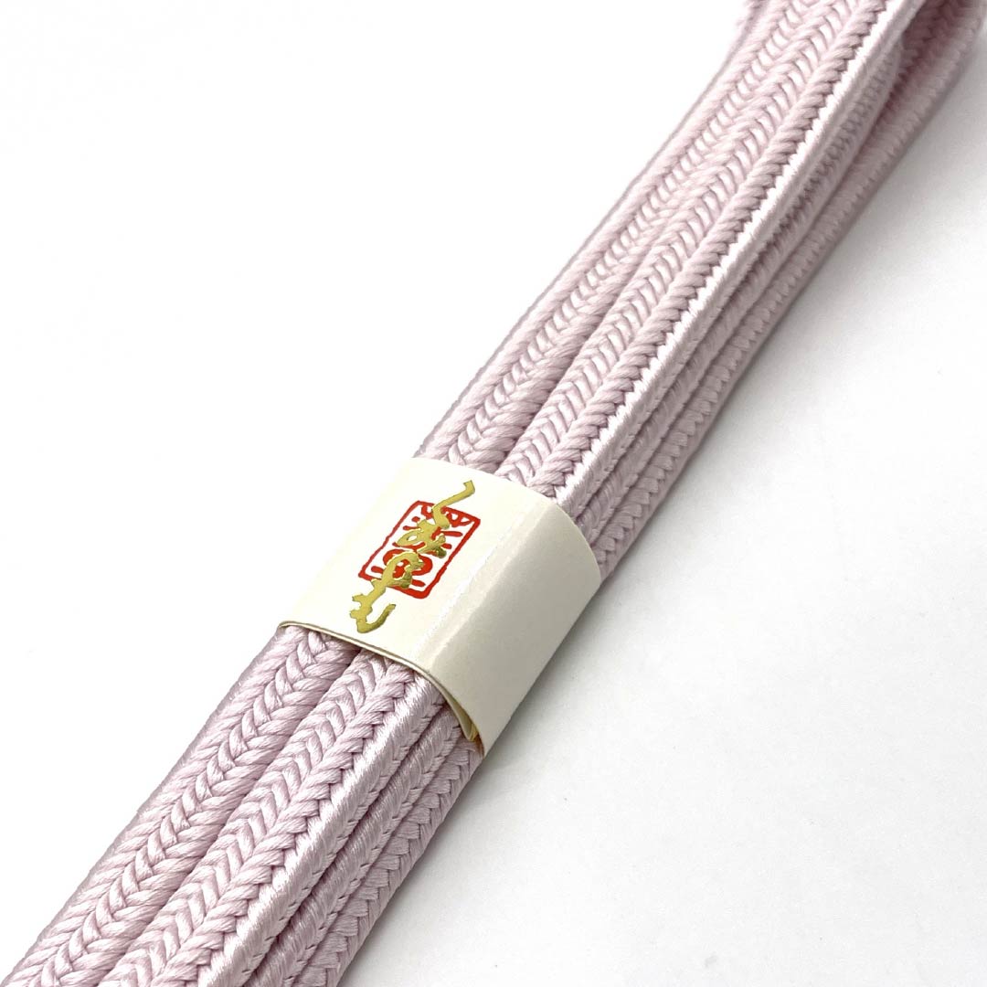 (New old stock) Silk obijime (sash fastener) Sakurairo (cherry blossom color) Crown set New old stock Length approx. 168.5cm Width approx. 1cm Semi-formal NEW rank Pink 1135003671313