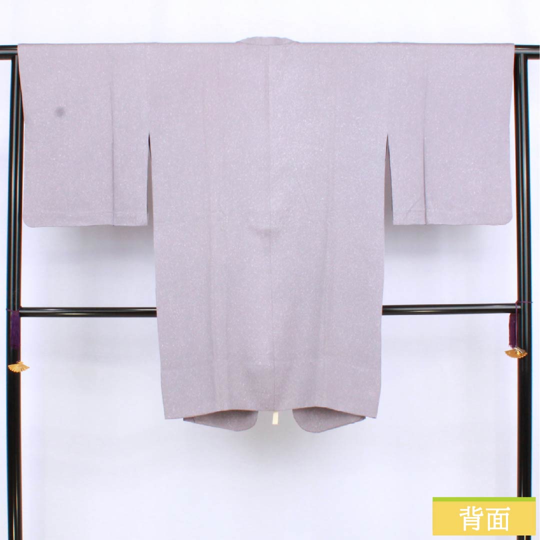 道行コート 正絹 Sランク 身丈92.5cm 裄丈65.5cm 浅滅紫色（あさきけしむらさきいろ） 作家物 ろうけつタタキ染 単衣 紫系 1117001402920