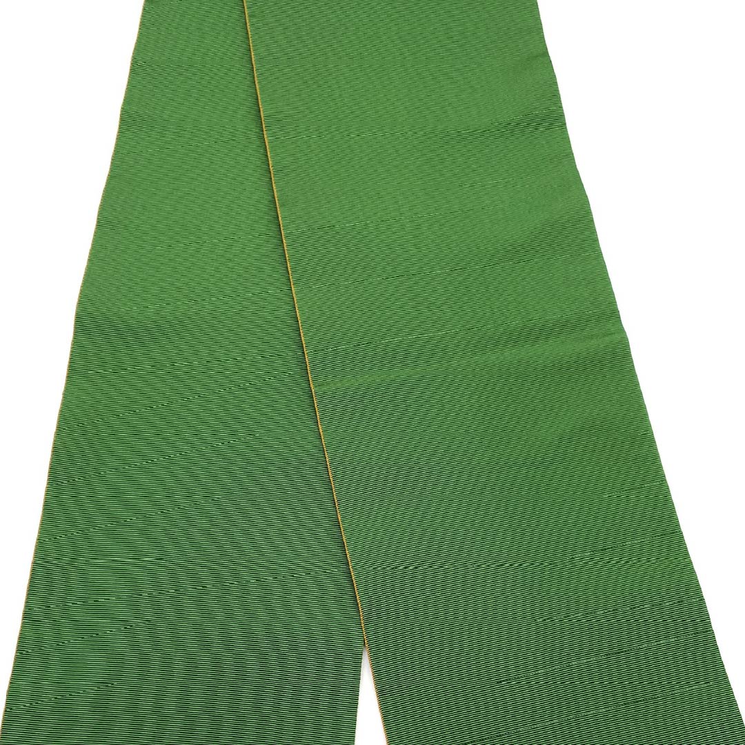 （未仕立）半幅帯 ポリエステル 濡葉色（ぬれはいろ） 浴衣用 無地 リバーシブル 帯丈350cm 緑系 Sランク 1125001942319