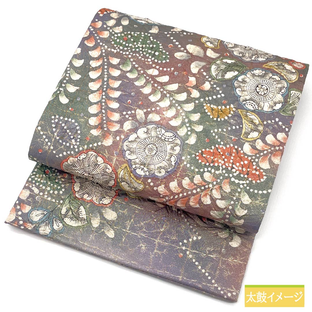 Formal Fukuro Obi (Sash), Pure Silk, S-Rank, Tsujigahana Pattern, Puffed Weave, Length 436cm, Pointed Pattern, Gradient, Item Number 1123015242399