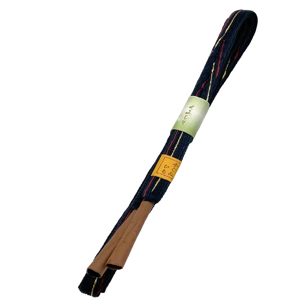 帯締め 正絹 NEWランク 濃紺色（のうこんいろ） 手ぐみひも 長さ約163cm 幅約1.5cm セミフォーマル 紺系 1135006361318