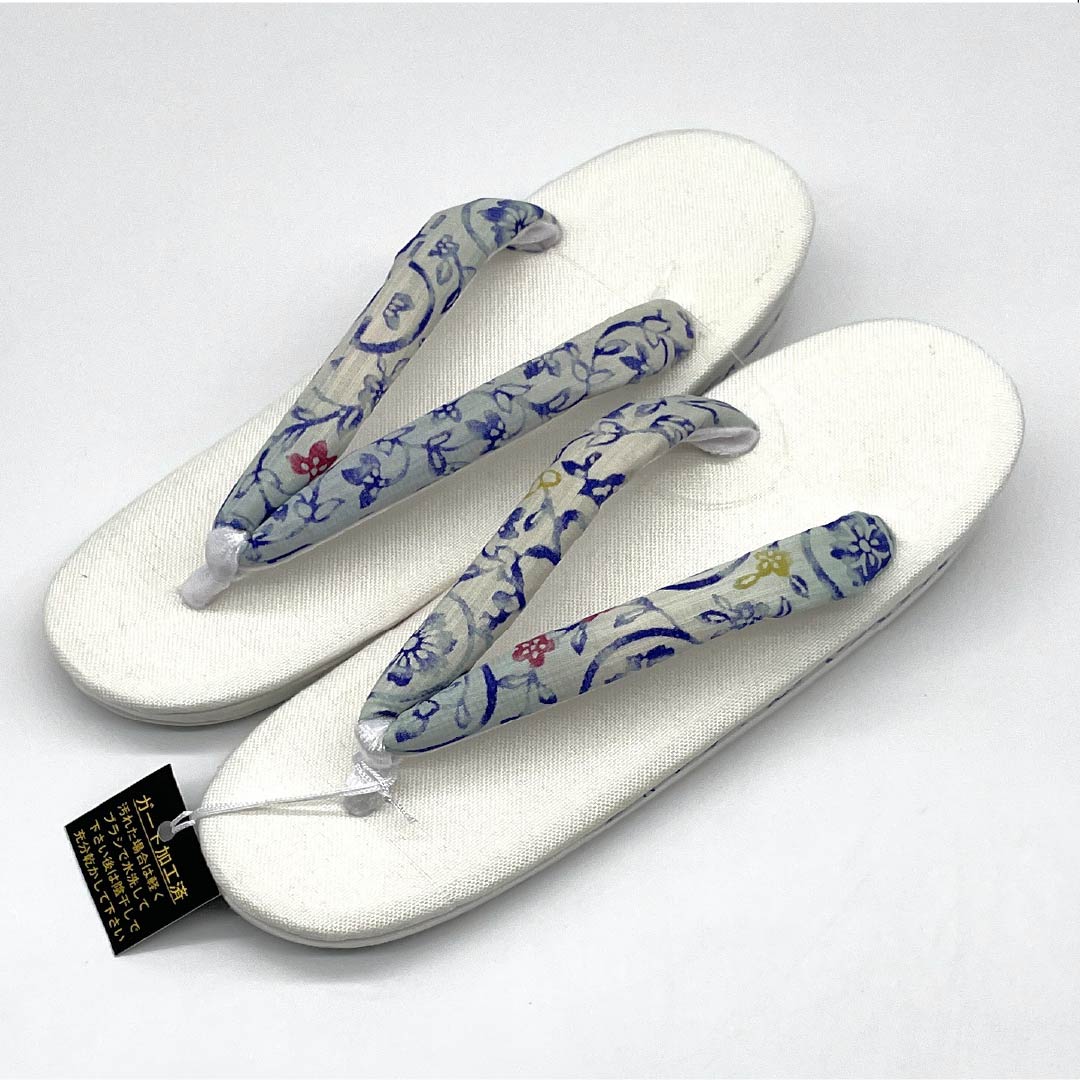 （新品）草履 亜麻 NEWランク 夏草履 亜麻草履 日本製 夏用 長さ24cm Lサイズ 白系 1122001631411