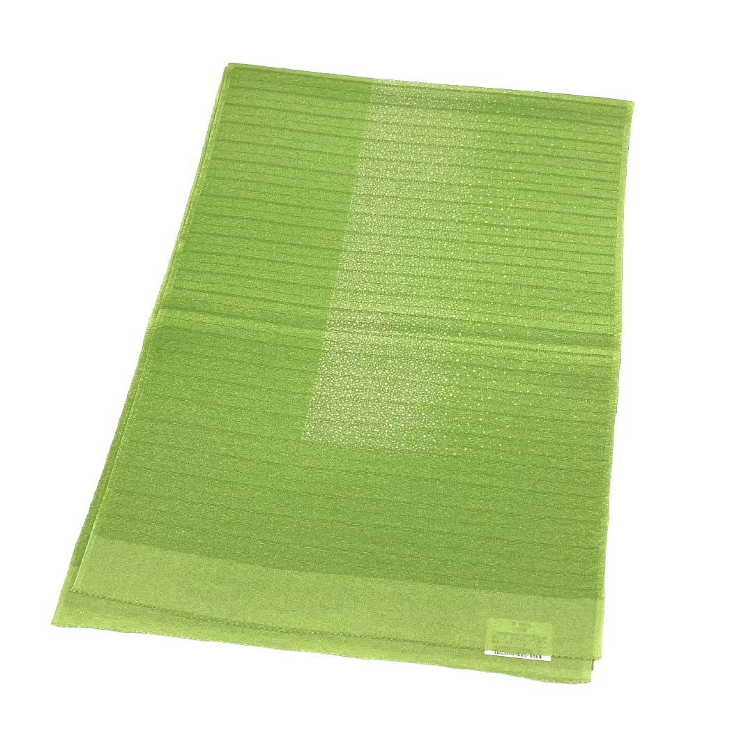 （新古品）帯揚げ 正絹 NEWランク カジュアル 萌黄色（もえぎいろ） 古典柄 たたき染め風 夏用 長さ約176cm 幅約29cm 緑系 1136003421919