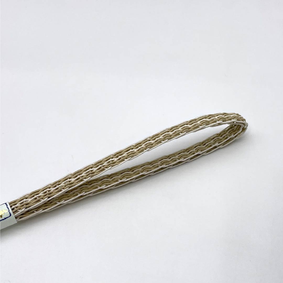 (新品)帯締め 正絹 NEWランク  砥粉色（とのこいろ） 単衣用 夏用  長さ約160cm 幅約1.2cm カジュアル ベージュ系 1135005511325