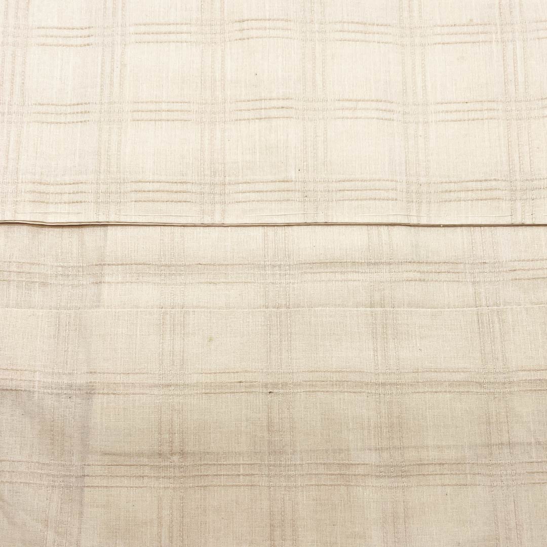 （新品）メンズ浴衣 木綿 NEWランク 身丈149cm 裄丈71cm 練色（ねりいろ） XYLICOOL 涼感加工 変わり格子 単衣 白系 1138000161411
