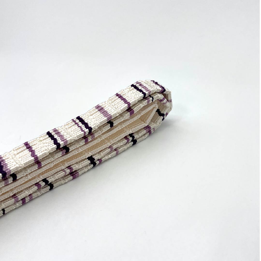 帯締め 正絹 Sランク  乳白色（にゅうはくしょく） 平組 夏用  長さ約172cm 幅約1cm カジュアル クリーム系 1135006252415