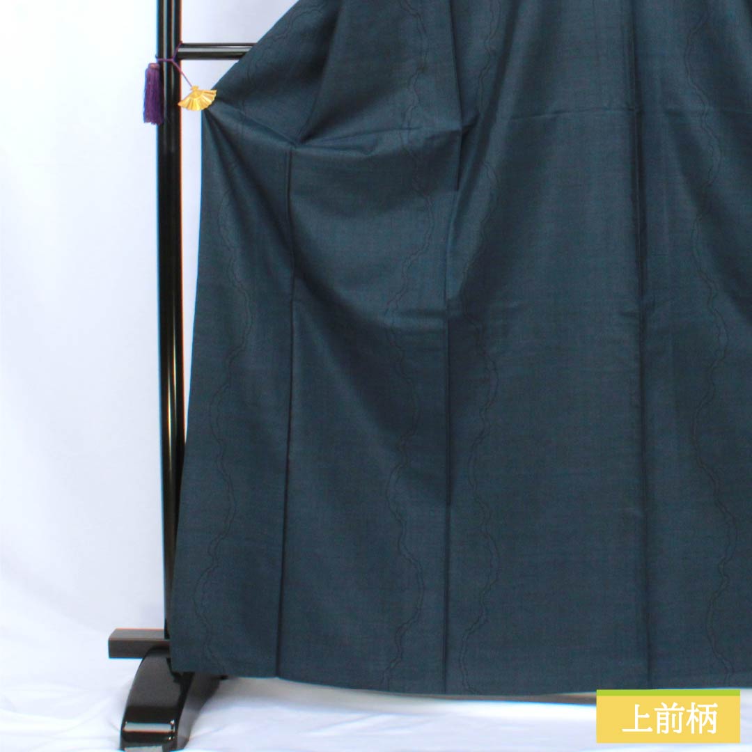 リサイクル着物】紬 正絹 Sランク 身丈168cm 裄丈67cm 燻色（ふすべ