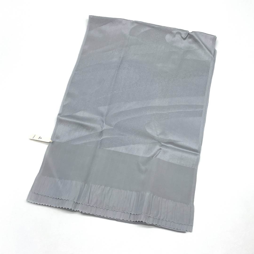 （新古品） 帯締め・帯揚げセット 正絹 NEWランク 鉛色（なまりいろ） 水銀色（すいぎんいろ） 喪服用 長さ約169cm 幅約1.4cm フォーマル グレー系 1141000211322