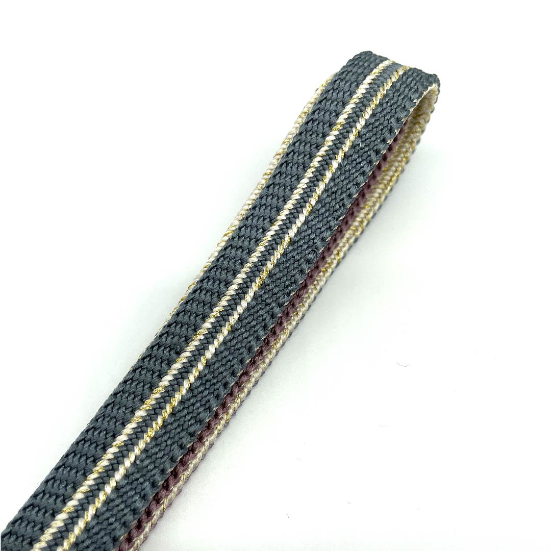 (New old stock) Obijime (belt fastener) Pure silk quarter-length cord, rust-colored, hand-woven cord, gold and silver thread, new old stock, length approx. 164cm, width approx. 1.5cm, semi-formal, S rank, gradation style, 1135000092999