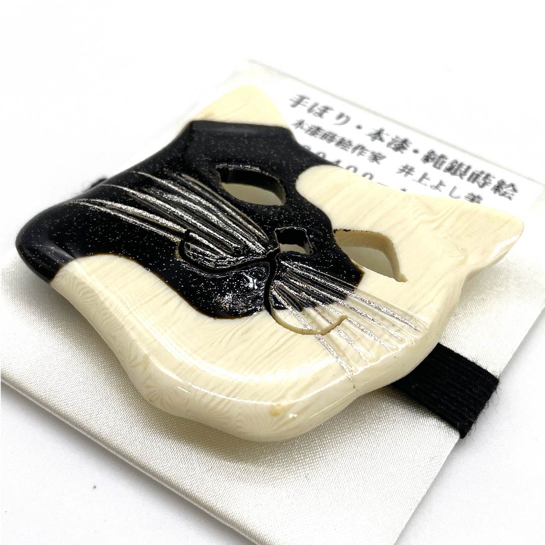 (New old stock) Obidome (sash fastener) Maki-e (lacquer work) Casual Berlin blue (Berensuiro) Pure silver Maki-e (lacquer work) Hand-carved Genuine lacquer Length approx. 6cm Width approx. 5.5cm S rank White 1137000682911