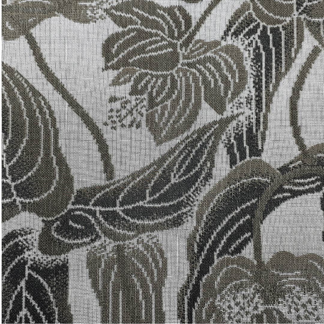 反物 小紋 正絹 涅色（くりいろ） 紋紗 植物模様 つた NEWランク 茶系 1130001241914