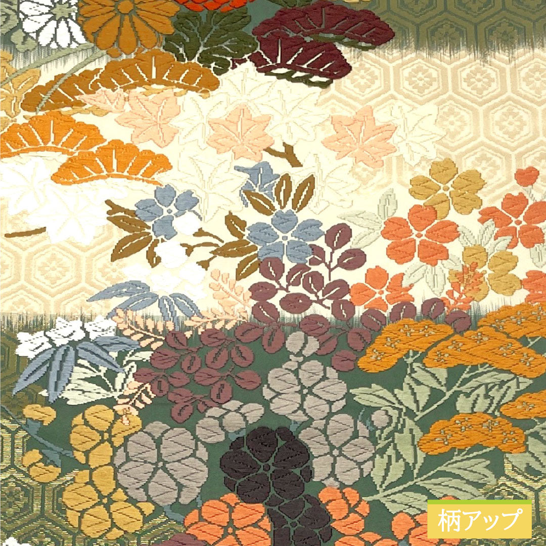 袋帯 正絹 Sランク 唐織 西陣織 吉祥文様   帯丈424cm 六通 フォーマル グラデーション系 1123017082399