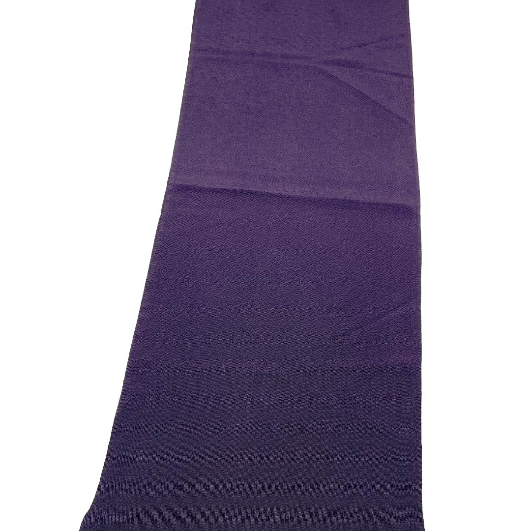 帯揚げ 正絹 Aランク カジュアル 紫黒色（しこくしょく） 無地 ちりめん地 長さ約172cm 幅約29.5cm 紫系 1136005103920
