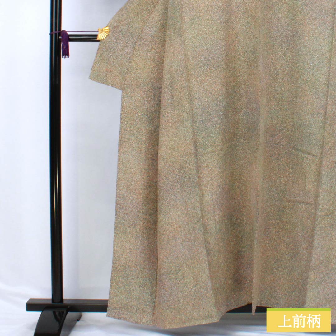 小紋 正絹 Aランク 身丈157.5cm 裄丈63cm 単衣 剣片喰 一つ紋 タタキ染 グラデーション系 1115006733399