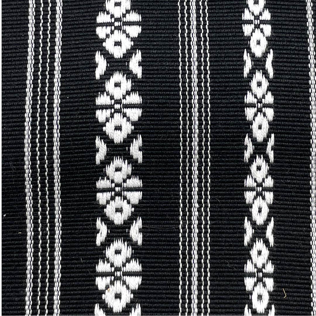 （未仕立）角帯 木綿 博多織 献上柄 リバーシブル 帯丈394cm 幅9.5cm Sランク 黒系 1134000482910