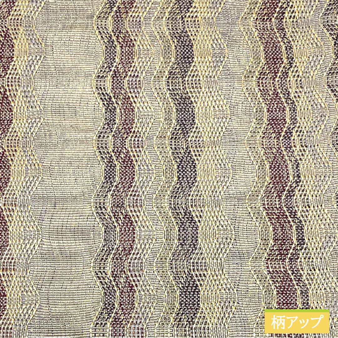 袋帯 正絹 空色鼠色（そらいろねずいろ） 組織り 波模様 帯丈440cm Aランク ポイント柄 セミフォーマル 水色系 1123014873324