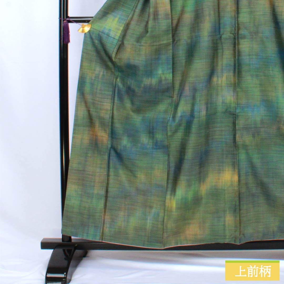紬 正絹 Aランク 身丈159cm 裄丈64cm ボカシ織 袷 グラデーション系 1116004723399