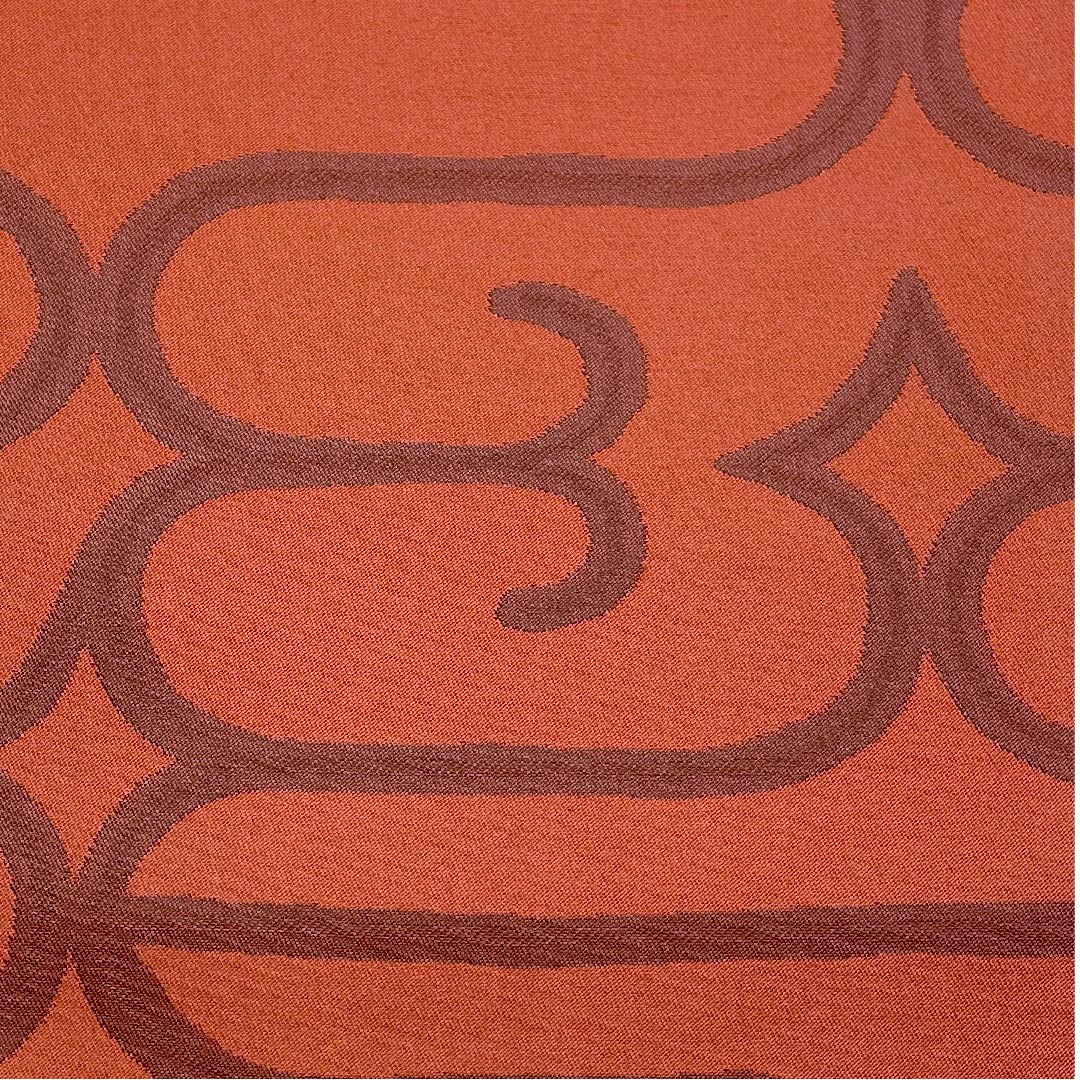 Fukuro Obi (Benitoiro) Geometric Pattern Obi Length 443cm Pure Silk S Rank Six-way Casual Red 1123008392312