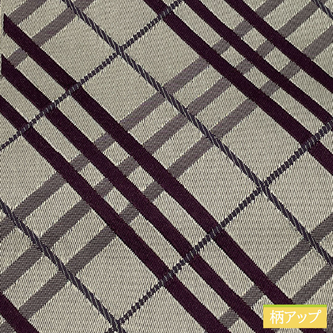 半幅帯 ポリエステル Sランク 格子 小花 リバーシブル 帯丈410cm グレー系 1125002352422