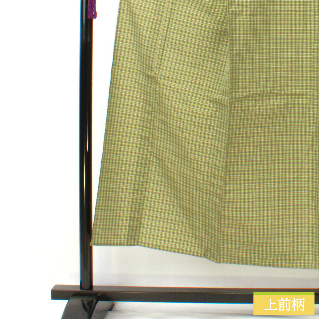 男物 木綿 Sランク 身丈150cm 裄丈69cm そろり しつけ糸付き 未使用品 単衣 緑系 1119001692519