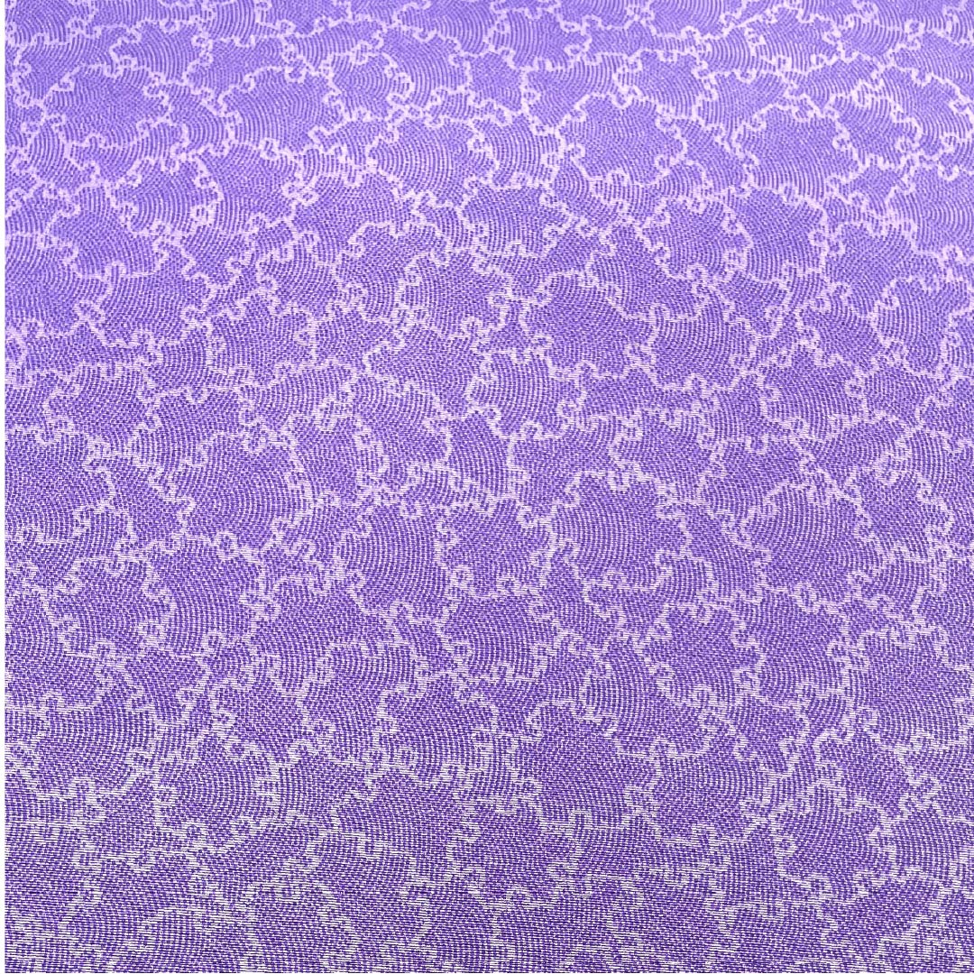 反物 小紋 正絹 本紫色（ほんむらさきいろ） 丹後ちりめん 雪輪取り 尺五幅 NEWランク 紫系 1130001101920