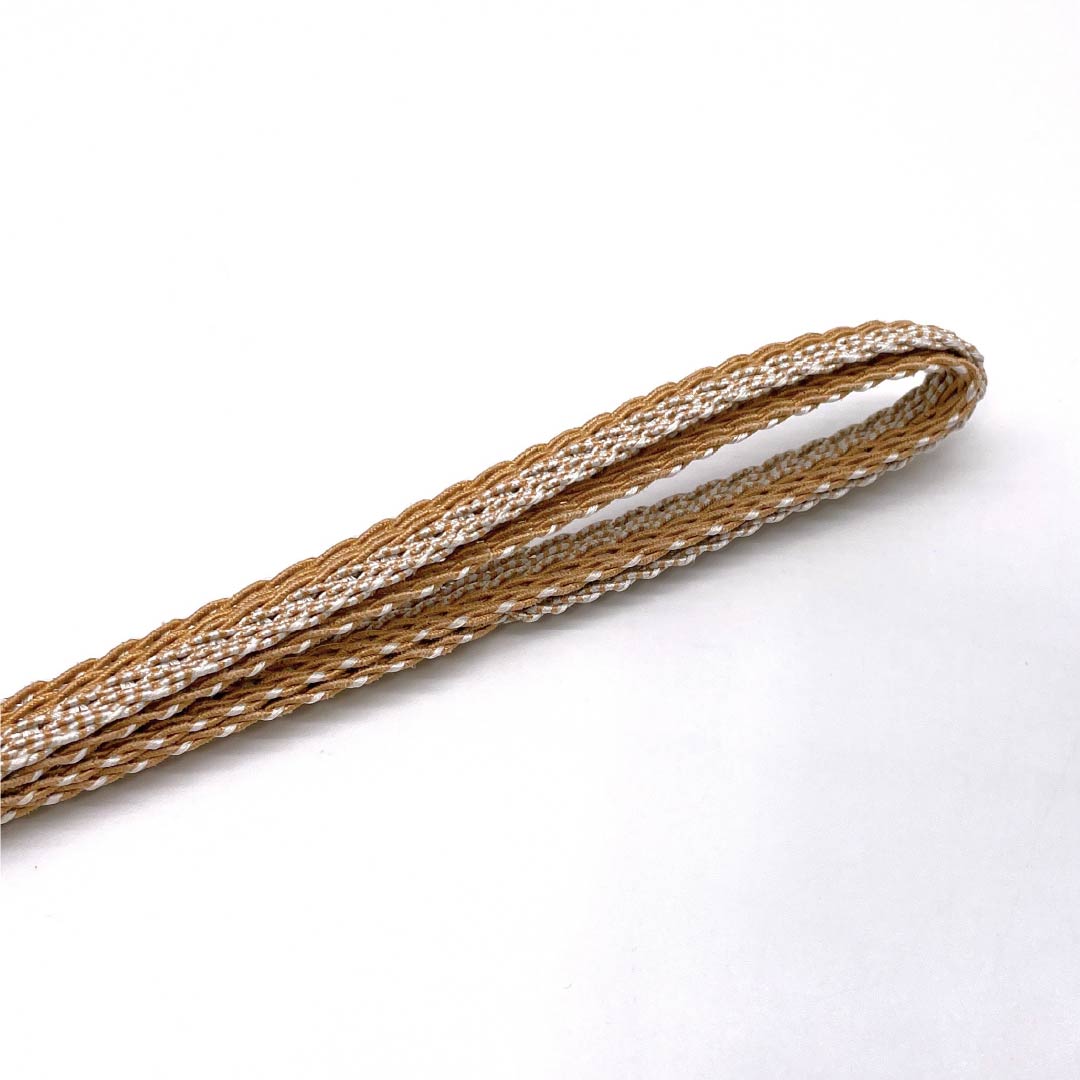 (新品)帯締め 正絹 NEWランク  杏子色（あんずいろ） 単衣用 夏用  長さ約168cm 幅約1.2cm カジュアル 橙系 1135005561326