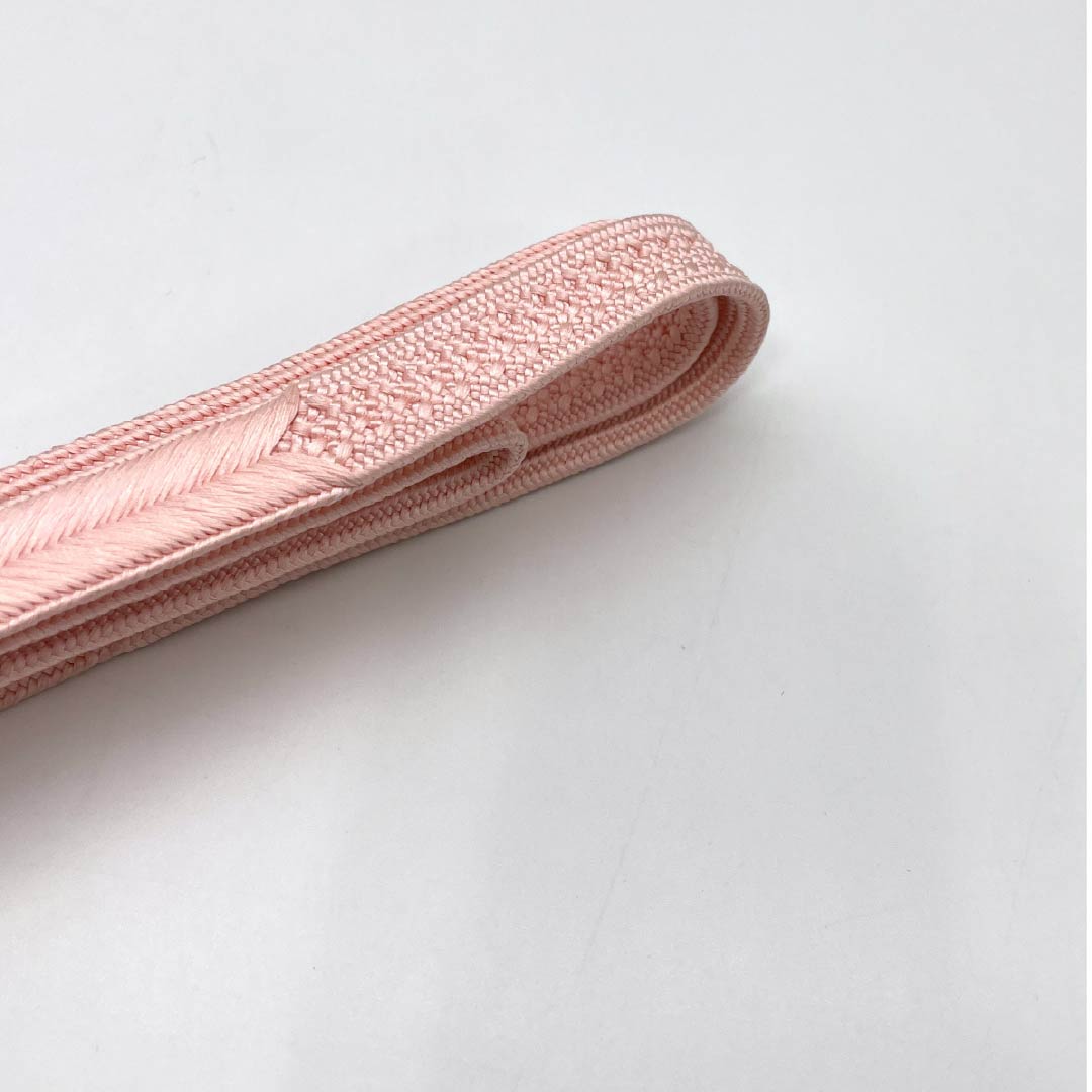 帯締め 正絹 Sランク  曙色（あけぼのいろ） 矢羽根 平組  長さ約151cm 幅約1.5cm フォーマル ピンク系 1135006162313