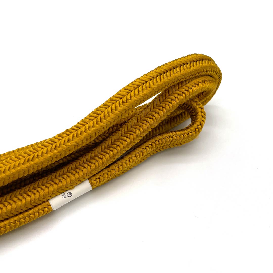 帯締め 正絹 Sランク  黄土色（おうどいろ） 冠組   長さ約157cm 幅約1cm セミフォーマル 黄系 1135006152323