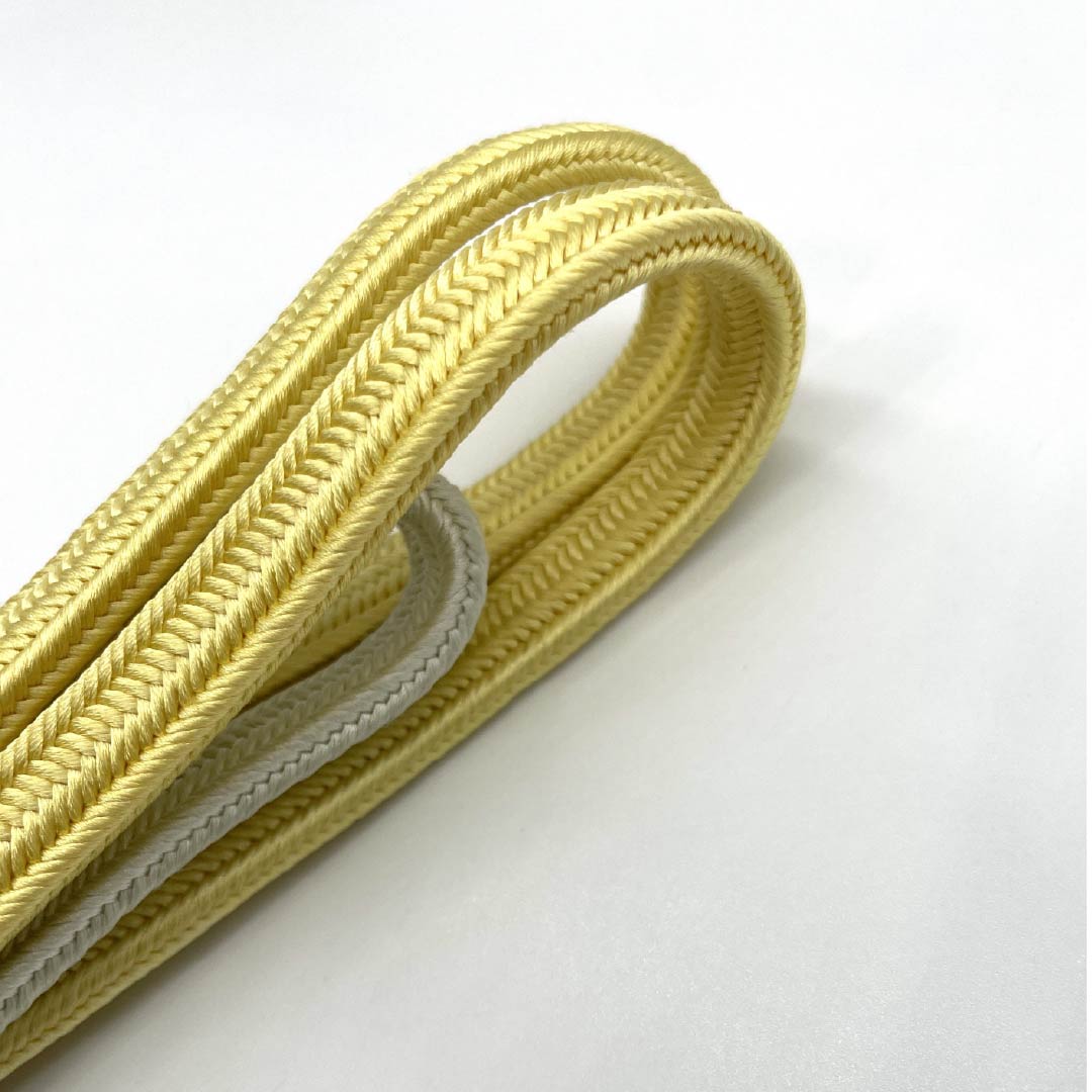 Obijime Silk A Rank Pale yellow Length approx. 150cm Width approx. 1cm Casual Yellow family 1135006113323