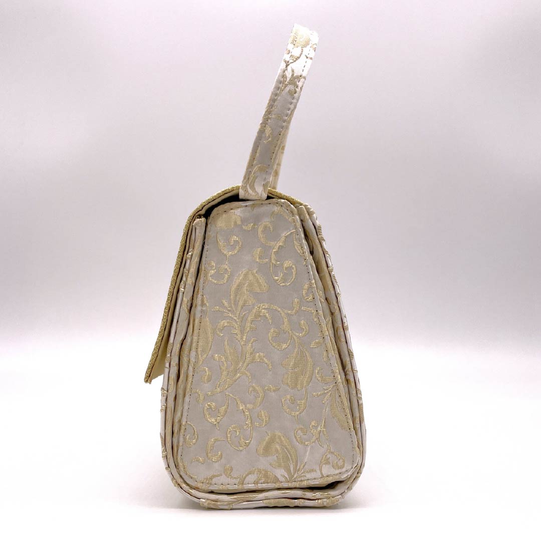 和装バック フォーマル 真珠色（しんじゅいろ） 留袖用 古典柄 菱 白系 Bランク 113900039411