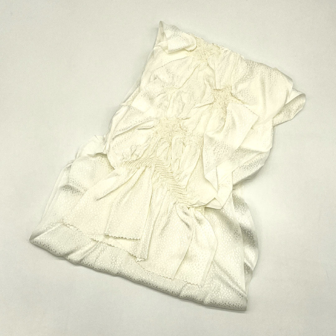 （新古品） 帯締め・帯揚げセット 正絹 NEWランク 乳白色（にゅうはくしょく） 留袖用 紅葉 古典柄 長さ約158cm 幅約1.5cm フォーマル 白系 1141000361311