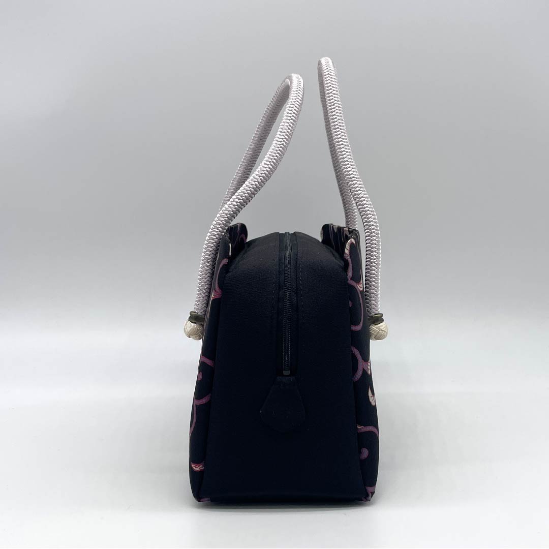（新古品）和装バッグ カジュアル NEWランク 五嶋紐 利休バッグ 黒系 113900101110