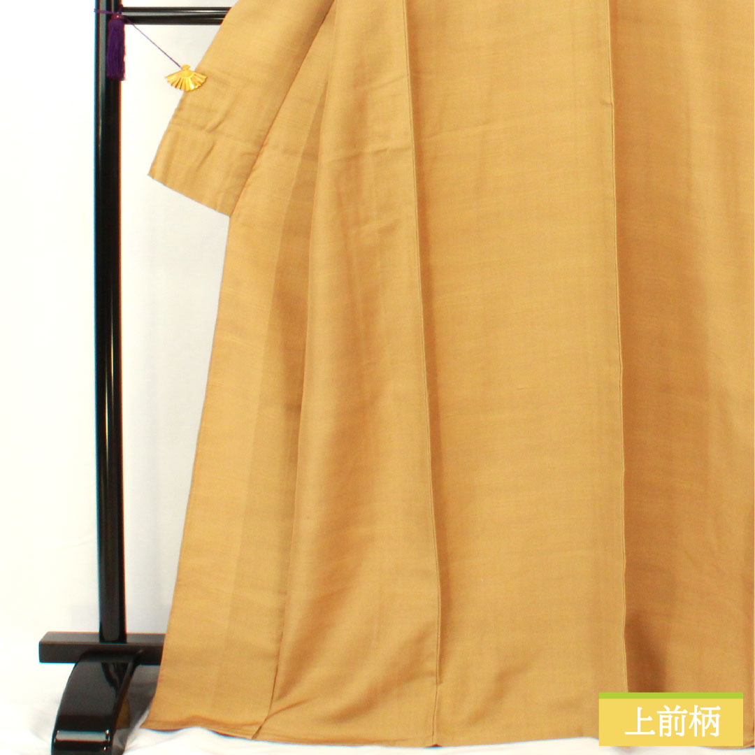 単衣　ゆったりサイズ　人気の無地　正絹紬　美品　・A485 中古 紬 レディース 正絹 黒 丸柄 飛び柄 身丈170cm 裄丈68cm 仕立て