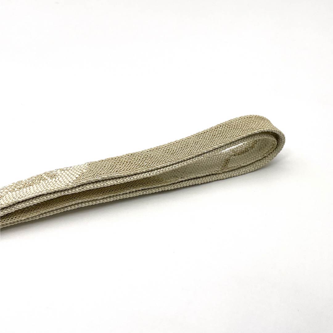 (新品)帯締め 正絹 NEWランク  蕎麦切色（そばきりいろ） 単衣用 夏用  長さ約162cm 幅約1.7cm カジュアル ベージュ系 1135005761325