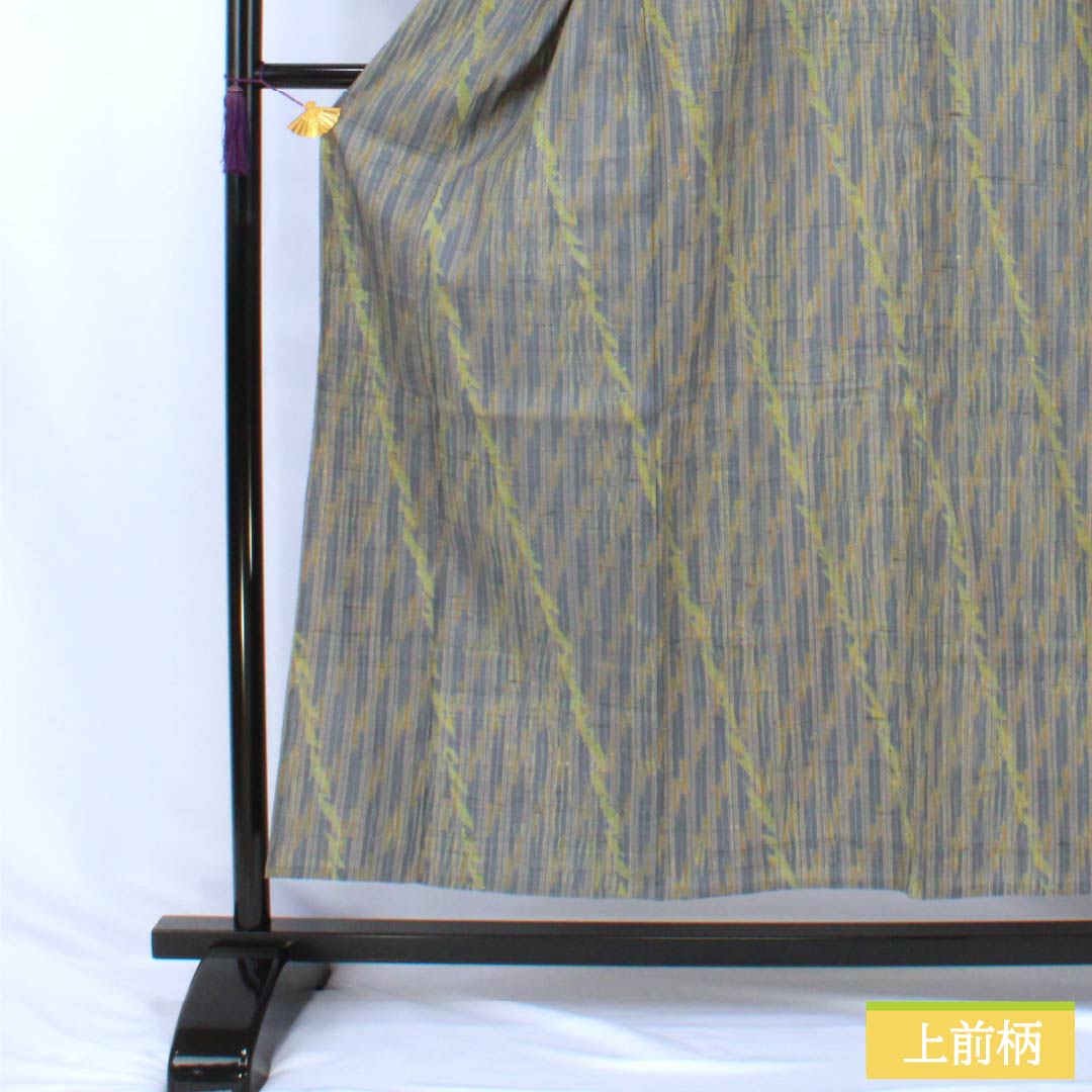 紬 正絹 Sランク 身丈155cm 裄丈65cm 竜巻絞り 居敷当付き 袷 グラデーション系 1116004912399