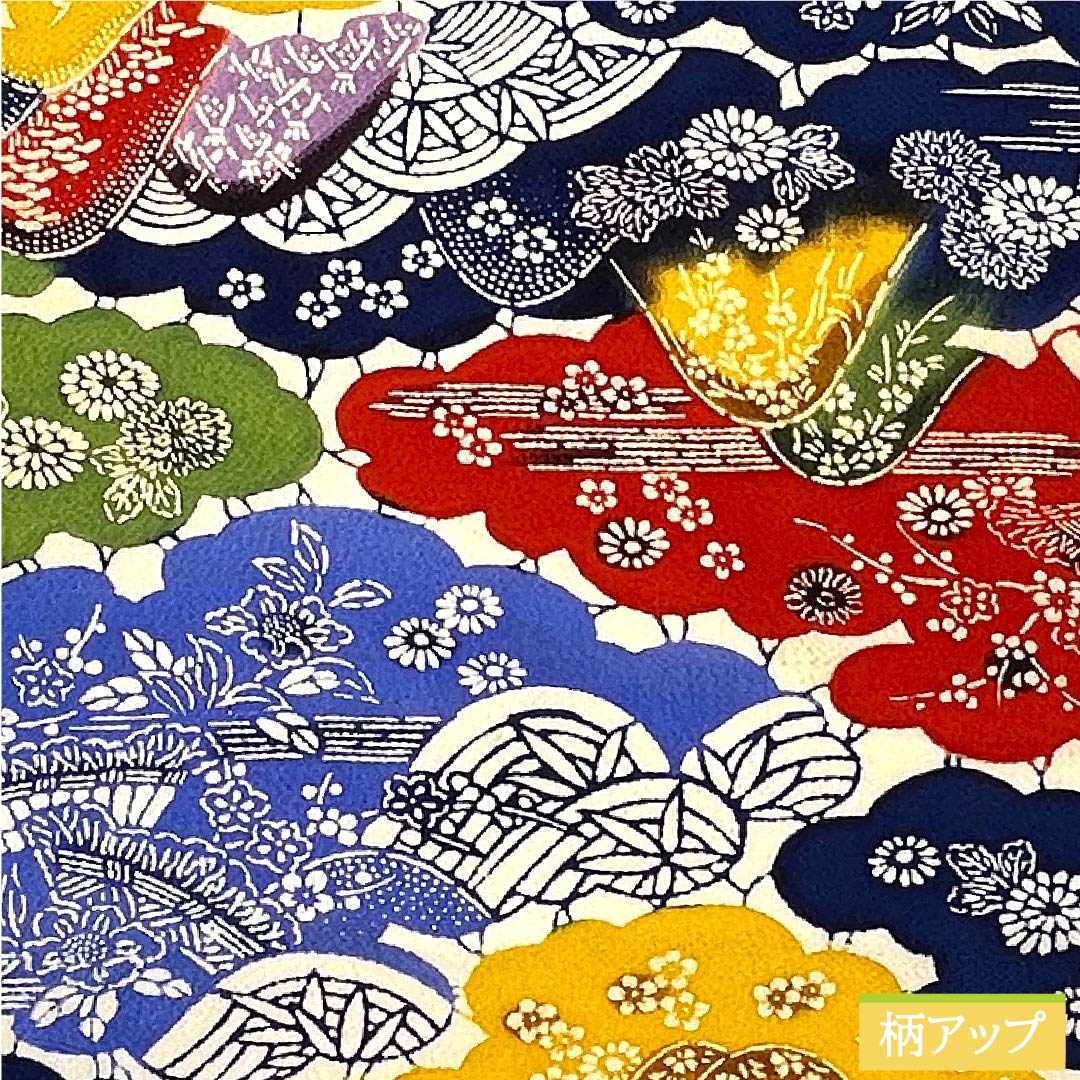 名古屋帯 鉄葡萄色 京紅型 古典柄 花 植物様 帯丈375cm 正絹 Sランク 六通 カジュアル 青系 1124005312317  名古屋仕立て