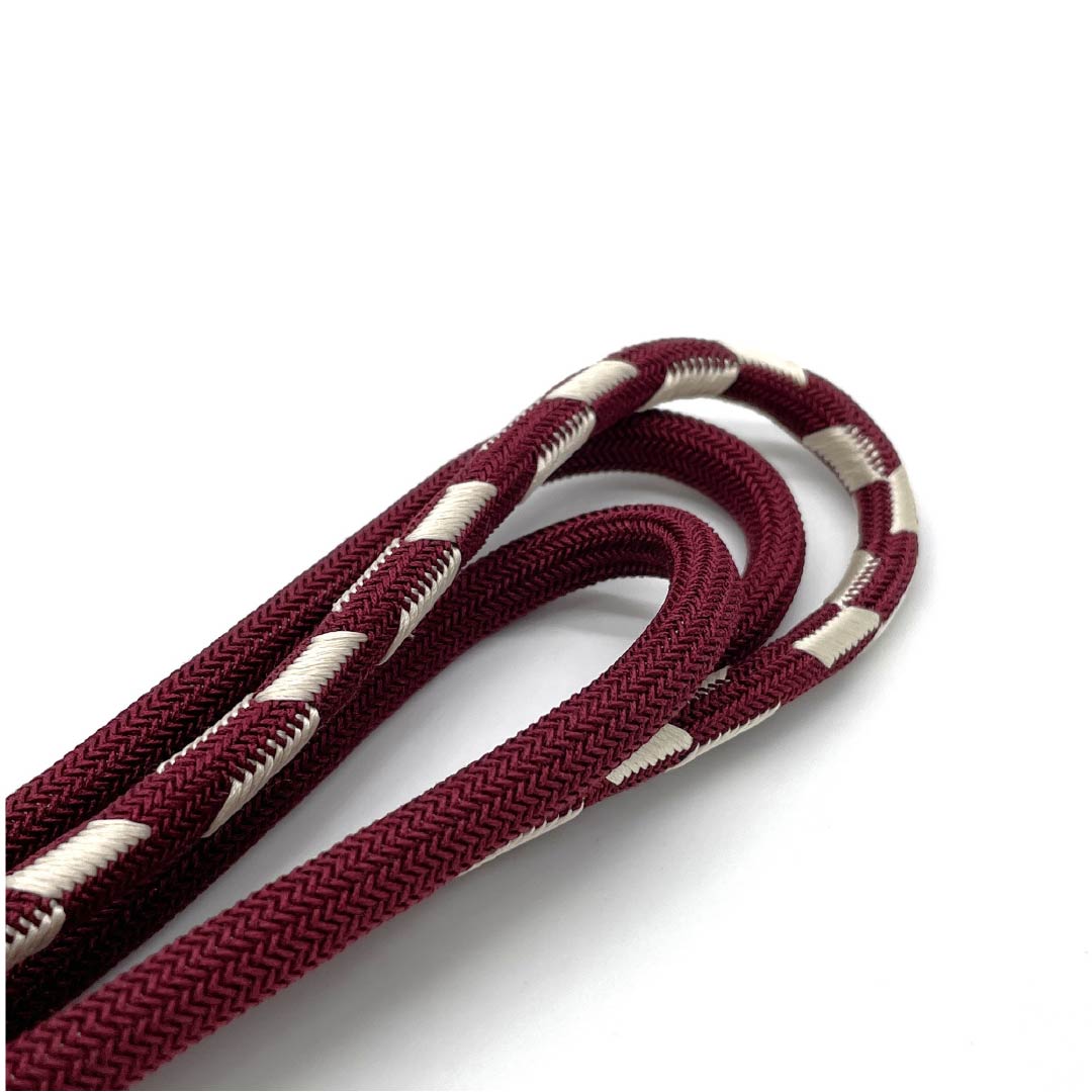 （新古品） 帯締め 正絹 NEWランク 紅海老茶色（べにえびちゃいろ） より房 矢羽根 長さ約162cm 幅約0.8cm カジュアル 茶系 1135004641314