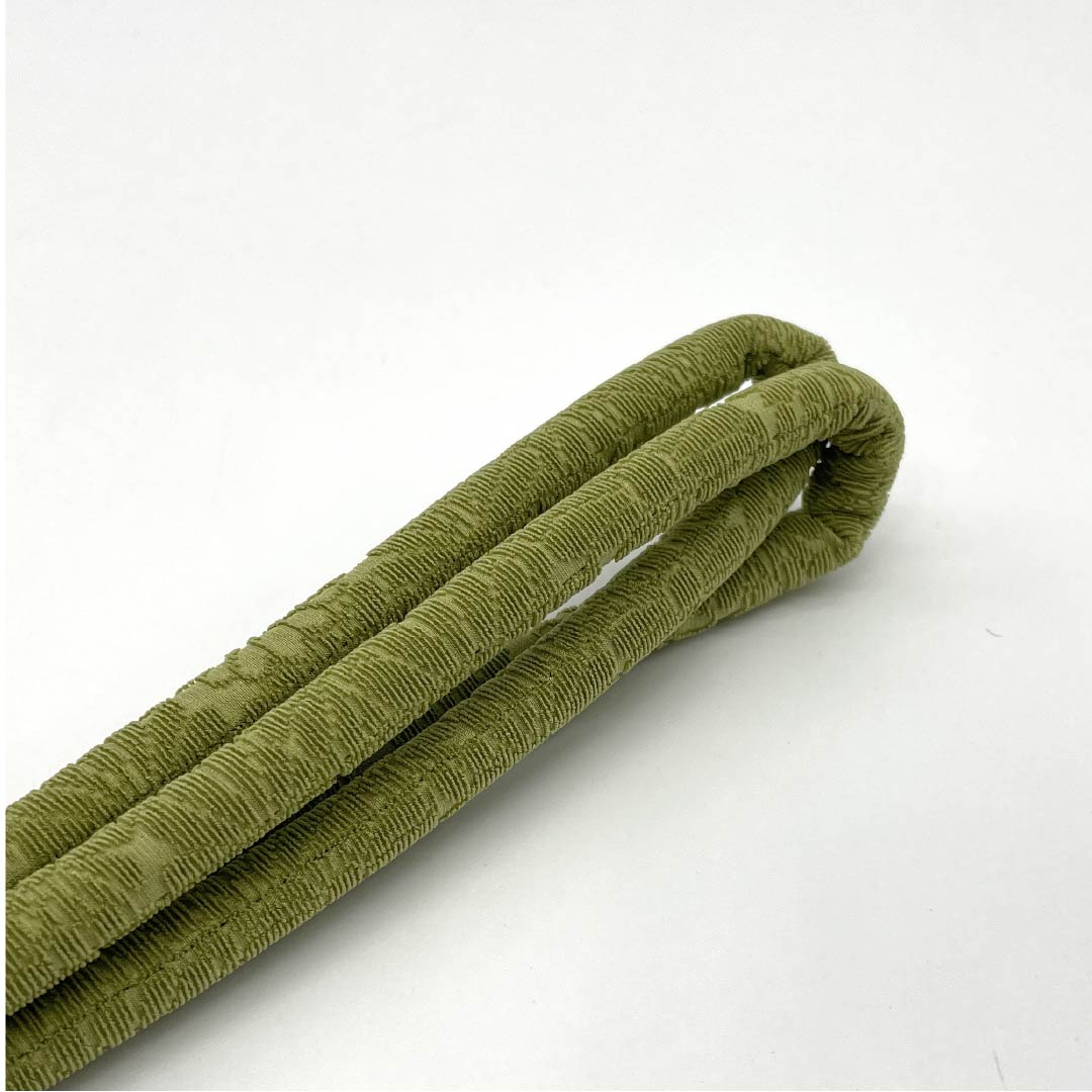 （新古品） 帯締め 正絹 NEWランク 呉竹鼠色（くれたけねずいろ） 丸ぐけ 輪奈ビロード 長さ約172cm 幅約1cm カジュアル 緑系 1135004661419