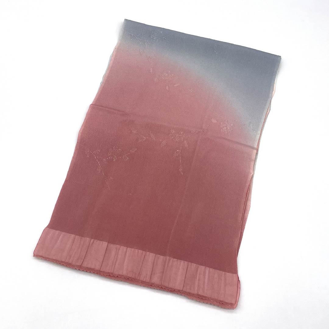 （新古品） 帯締め・帯揚げセット 正絹 Sランク ボカシ染 長さ約156cm 幅約1.5cm フォーマル グラデーション系 1141000172399